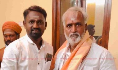 தமிழக இந்து சமய அறநிலையத்துறை அமைச்சரிடம்  அனைத்திந்திய இந்து திருக்கோயில்கள் பாதுகாப்பு சங்கத்தினர் மனு வழங்கினார்: