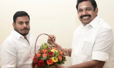 குன்னத்தூர் நகர் கழகச் செயலாளர் அதிமுக மாண்புமிகு எதிர்க்கட்சி தலைவரும்  முன்னாள் முதலமைச்சருமான எடப்பாடி K.பழனிச்சாமி அவர்களை இன்று சென்னையில்