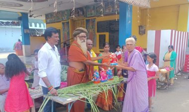 கோவை அனைத்திந்திய இந்து திருக்கோயில்கள் பாதுகாப்பு சங்கம்  பொதுமக்களுக்கு அன்பளிப்பாக விநாயகர் சிலைகள் வழங்கும் விழா