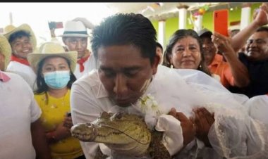 மெக்சிகோவில் மேயருக்கும் பெண் முதலைக்கும் திருமணம் - ஏன் தெரியுமா?