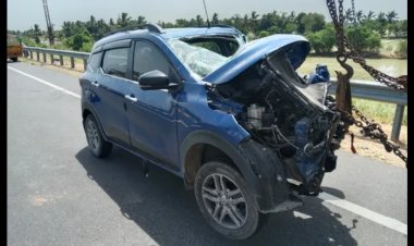 தஞ்சையில் கோர விபத்து: 3 வயது சிறுமி உட்பட 4 பேர் மரணம்- ஆன்மிக சுற்றுலா சென்றபோது சோகம்