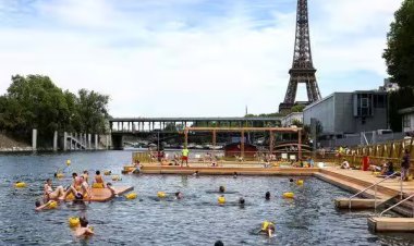 சாக்கடையாக இருந்த சியன் நதியில் 100 ஆண்டுக்கு பின் நீச்சலடித்த மக்கள்; ரூ.1,405 கோடியில் துாய்மையானது