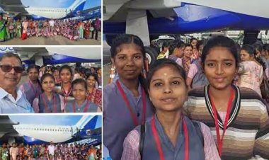 முதல்முறையாக விமானத்தில் பறந்த அரசு பள்ளி மாணவியர்: கனவு நிறைவேறியதாக உற்சாகம்