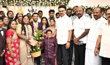 நடிகர் கிங் காங் மகள் திருமண வரவேற்பில் கலந்து கொண்டு வாழ்த்திய முதல்வர் ஸ்டாலின்