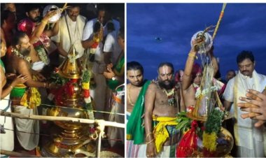 ஸ்ரீவி., திருவண்ணாமலை சீனிவாச பெருமாள் கோயிலில் 36 ஆண்டுகளுக்கு பின் விமரிசையாக நடந்த கும்பாபிஷேகம்