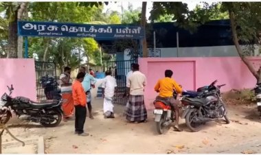 திருவாரூர் அரசுப் பள்ளி குடிநீர் தொட்டியில் மலம் : மூன்று பேரிடம் போலீஸ் விசாரணை