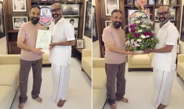 புதிய பயணம்...' : ரஜினியை நேரில் சந்தித்து வாழ்த்து பெற்ற கமல்ஹாசன்