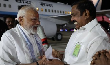 திருச்சி விமான நிலையத்தில் பிரதமர் மோடியுடன் பழனிசாமி சந்திப்பு!