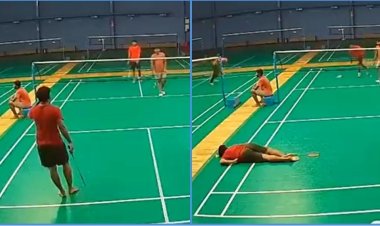 இறகு பந்து விளையாடியபோது மாரடைப்பால் இளைஞர் மரணம்