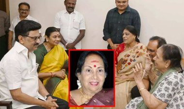 பழம்பெரும் நடிகை எம்.என்.ராஜமை நேரில் சந்தித்து பிறந்தநாள் வாழ்த்து தெரிவித்தார் முதலமைச்சர்