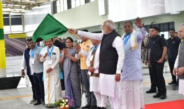 பெங்களூருவில் 3 வந்தே பாரத் ரயில், மஞ்சள் வழித்தட மெட்ரோ சேவை: பிரதமர் மோடி தொடங்கி வைப்பு