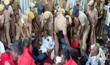 மதுரையில் போராட்டத்தில் ஈடுபட்ட தூய்மைப் பணியாளர்களை குண்டுக்கட்டாக கைது செய்த போலீசார்