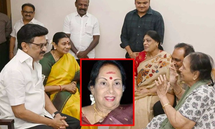 பழம்பெரும் நடிகை எம்.என்.ராஜமை நேரில் சந்தித்து பிறந்தநாள் வாழ்த்து தெரிவித்தார் முதலமைச்சர்